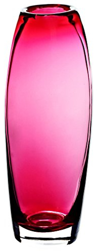 CRISTALICA VaseBouquet Vase Blumenvase VIP Stiller Rot H 21 cm Handgemachte und Mundgeblasene Glasvase Tischvase