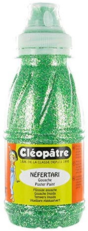 Cléopâtre - PP250-16 - Peinture Pailletée - Vert Printemps - Flacon 250 ml