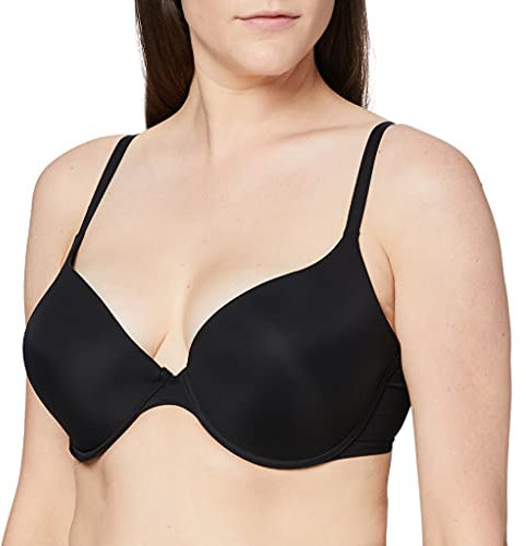 Wonderbra Women T shirt Bra T Shirt Bra, Black, 32FF