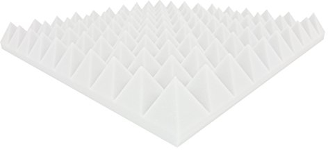 Akustikpur Pyramidenschaumstoff B1 Schwerentflammbar ca. 48 cm x 48 cm x 5 cm - Schaumstoff Dämmplatte aus Polyurethan (PU) für Schallschutz und Brandschutz
