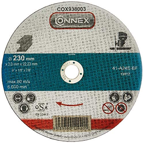 Connex COX938008 - Set di 5 dischi per taglio del metallo, diametro 230 mm, larghezza 3,0 mm