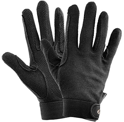 ELT Reithandschuh Picot, 7-9 Jahre, schwarz