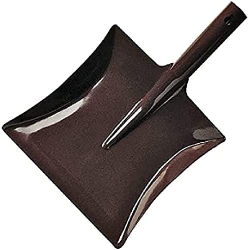 Amig - Recogedor Manual de Pala Cuadrada Mod.4 Metálico de Acero Acabado en Marrón - Resistente y Duradero Limpieza de Polvo, Basura, Ceniza u Hojas - Medidas: 200 x 215 mm