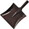 Amig - Recogedor Manual de Pala Cuadrada Mod.4 Metálico de Acero Acabado en Marrón - Resistente y Duradero Limpieza de Polvo, Basura, Ceniza u Hojas - Medidas: 200 x 215 mm