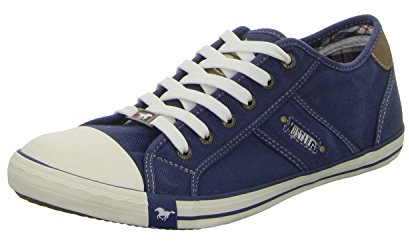 MUSTANG Herren Canvas Sneaker Blau (Jeansblau), Schuhgröße:EUR 43