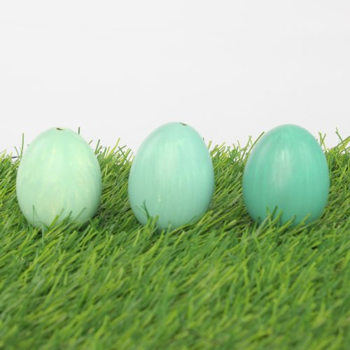 Ei Osterei, echte ausgeblasene Hühnereier für Osternest Ostern, 12er Box, sortiert in 3 verschiedenen Farbtönen, petrol