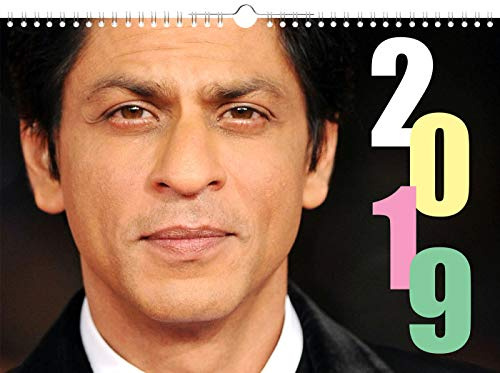 Shahrukh Khan Wandkalender 2019 (13 Blätter, 12 Monatsseiten mit Deckblatt, Farbig, Spiralbindung)