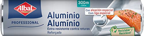 Albal Papel Aluminio Profesional Bobina, 300 M X 295 Mm, color Plata
