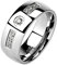 Paula & Fritz® Ring aus Edelstahl Chirurgenstahl 316L Silber 8mm breit mit EIN...