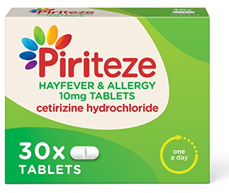 Piriteze Hayfever & Allergy Antihistamine Tablets, Cetirizine, 30s