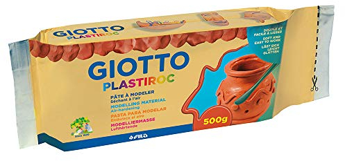GIOTTO Plastiroc - Pain 500g de pâte à modeler autodurcissante terracotta