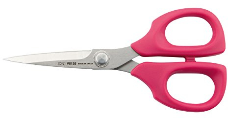 KAI Universalschere aus der Serie V5000 in pink - Gesamtlänge 13,5 cm - Schere zum Basteln, Allroundschere, Küchenschere - Made in Japan für höchste Qualitätsansprüche