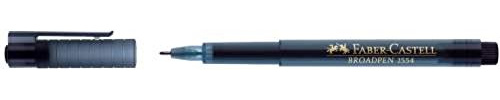 Feinliner Broadpen schwarz FABER CASTELL 155499 0.8mm VE=10(Liefermenge=10)
