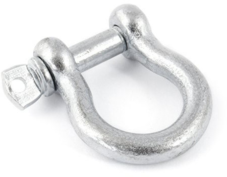 DQ-PP GESCHWEIFTE SCHÄKEL | 12mm | 5 Stk. | Stahl Verzinkt | Zubehör zum Verbinden von Seilen und Ketten