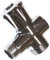 Waterful Rubinetto Lavatrice a 3 Vie 1/2 X 3/4, Cromato