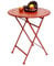 DanDiBo Tisch Passion D-65 cm aus Metall 3607 Rot Gartentisch Bistrotisch Klapptisch