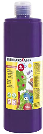 Eberhard Faber 578937 - Fingerfarbe EFA Color, purpurviolett, 750 ml, schnelltrocknend und auswaschbar