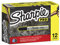 SHARPIE Permanent Marker mit Metallgehäuse | kleine Patronenspitze | schwarze Tinte | 12 Stück