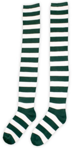 Fun Costumes Green and White Munchkin Socks - One Size