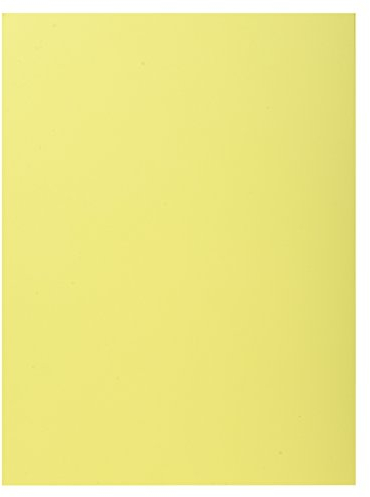 Exacompta - Réf. 339005E - Paquet de 50 chemises rigides avec 1 rabat SUPER 210 g/m² - couleurs pastel - chemises certifiées PEFC™- dimensions 24 x 32 cm pour documents format A4 - couleur canari
