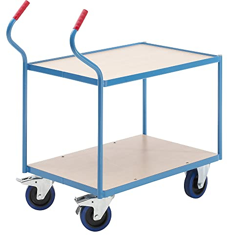 EUROKRAFTpro Industrie-Tischwagen 2 Etagen Etagenhöhen 235 / 765 mm
