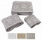 Casatessile Amore cuori Set 3-TLG. Schwamm-Handtücher 3-teiliges Badetuch-Set aus Baumwolle - Panna