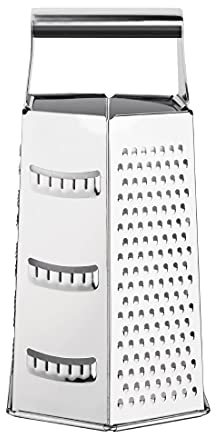 Vogue Stainless Steel 6 Way Hand Grater - Lemon Zester, Cheese Grater, Vegetable Slicer DM022