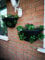 Easy Fill Wall Baskets Outdoors - Plastic Baskets for Indoor & Outdoor, Durable Hanging Planters for Herb, Flowers & Plants - Half Hanging Baskets for Wall, Black - 20 Inches Set of 4