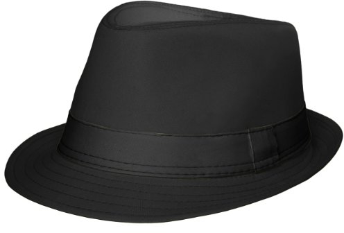 Caspar HT002 Damen Baumwoll Trilby Hut, Farbe:schwarz