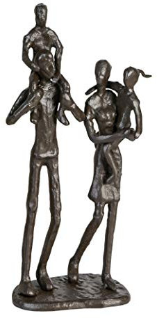Casablanca - Design-Skulptur Family - aus Eisen - brüniert H 22 cm