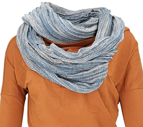GURU SHOP Weicher Loop Schal/Stola, Magic Loopschal, Weste - Hellblau, Herren/Damen, Baumwolle