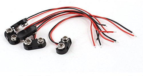 sourcing map Lot de 5 boîtiers en Plastique de Type T avec connecteur Clip pour Pile 9 V