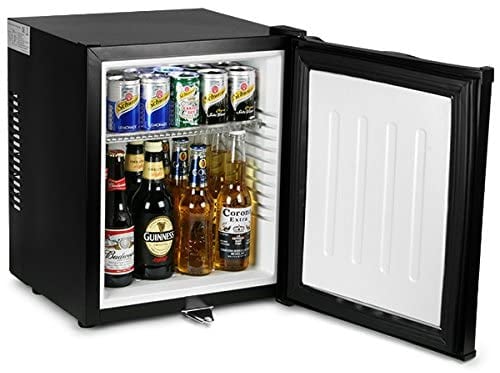 ChillQuiet Silent Mini Fridge 23ltr Black - Completely Quiet Mini Bar, Ideal for Hotels and B&Bs
