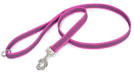 Julius-K9, Guinzaglio Color & Gray con manico e anello, 20 mm x 1,2 m, rosa