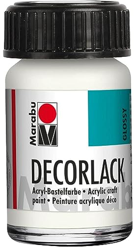 Marabu Acryllack Decorlack, wei , 15 ml, im Glas VE = 1