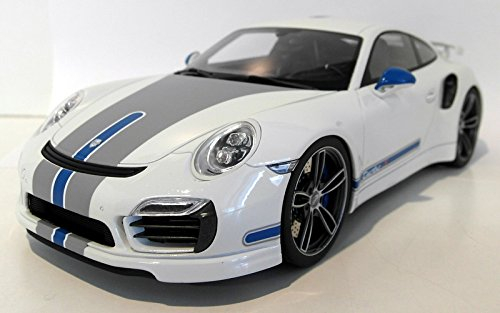 Porsche 911 (991) Turbo S Techart, weiss/Dekor, Modellauto, Fertigmodell, GT Spirit 1:18