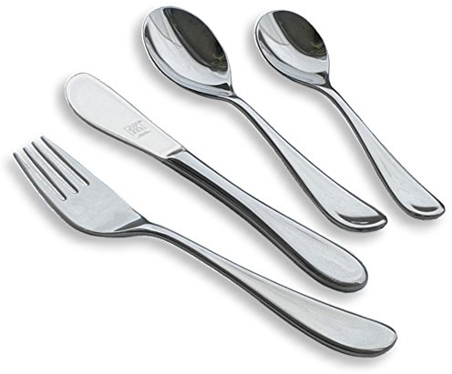 Zwilling Filou Kinderbesteck MIT Gravur (z.B. Namen) 4tlg. von ZWILLING J.A. Henckels inkl. Namensgravur, Taufgeschenke für Mädchen & Jungen Geschenke zur Geburt Taufe
