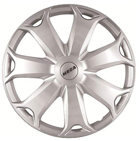 Petex RB538415 Radzierblende Mega Größe 15 Zoll 2-fach lackiert Material: Nylon in Box, silber - 4-er Set