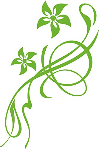 GRAZDesign Aufkleber Klodeckel Blumen Ornamente, Toilettendeckel Schild Badezimmer, Bad, WC Deckel Aufkleber, Toilettensitz WC-Sitz Deko, Klebefolie Größe 20x30cm, 063 lindgrün