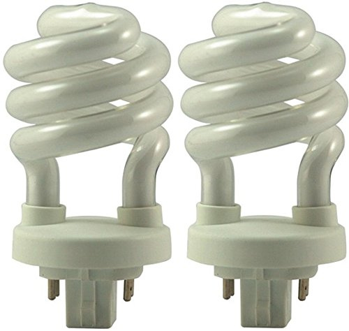 EiKO SP13/27-4P Model Compact Fluorescent Light Bulb (2-Pack), 13 Watts, G24q-1 Base, T-4 Bulb, 3.74/95mm MOL, 1.97/50mm MOD, 2.5mg Mercury Content, Liquid HG Form