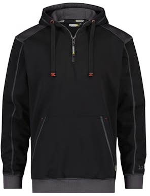 DASSY® Indy Kapuzensweatshirt - Größe L - SCHWARZ/ANTHRAZITGRAU