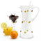 GAC Glass Martini Pitcher With Spout and Mixing Stirrer Thick Glass Designed With Unique Gold Dots