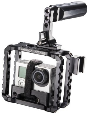 Walimex Pro Aptaris Cage Action Set für GoPro Hero 2/3/3+ inkl. Handgriff, Caseless Mount und Kamerakäfig
