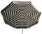 Maffei Art 181 parasol rond, cm 200, coton duplex. Made in Italy. Couleur taupe/rayé taupe