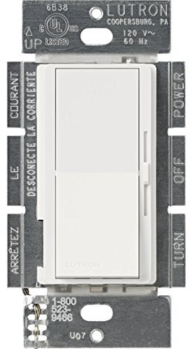 Lutron DV-10P-WH 1000-Watt Diva Single-Pole Dimmer White