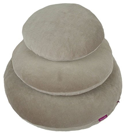 Farbenfreunde Interieur Kissenhülle aus Nicky Rund, Runde Kissen Hülle ohne Füllung, Kuschelkissen, Stuhlkissen für Eames Chair, Dekokissen, Baumwolle / Polyester, Auster, 40 cm, 1004rd40170