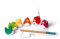 Janod - Angelspiel Enten - 6 Bunte Enten + 2 Angeln aus Holz - Badeenten - Gummienten Geschicklichkeitsspiel - Ideal für Kindergeburtstage - Kinderspielzeug ab 2 Jahren, J03246