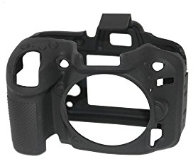 easyCover - Silikon Kameratasche - Schutz für Ihre Kamera - Nikon D7100/D7200 - Schwarz