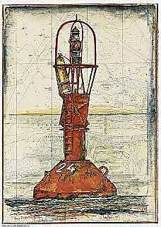 Kunstdruck/Poster: Ole West Weg Tonne 24 - hochwertiger Druck, Bild, Kunstposter, 30x42 cm