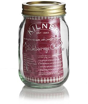 500ml Kilner Preserving Jar with Two Part Gold lids and Sold in a Set of 6. Jams, preserves, chutneys, Dry Storage.